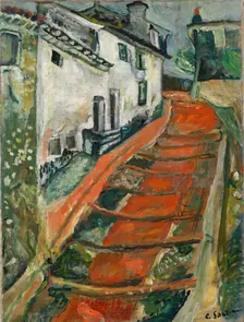 L'escalier rouge à Cagnes (Red Steps in Cagnes), ca 1923. Creator: Soutine, Chaim (1893-1943)