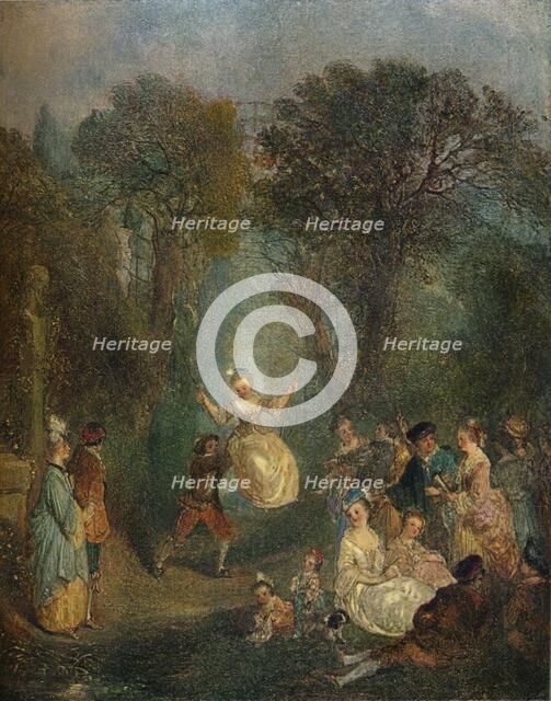 'L'Escarpolette', c1710. Artist: Jean-Antoine Watteau.
