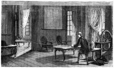 Lesage experimenting with the first electric telegraph, Geneva, 1774 (1876)