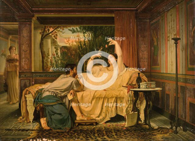 Lesbia and her Sparrow, 1860.