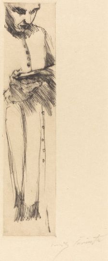Lesender Mönch (Priest Reading), 1916. Creator: Lovis Corinth