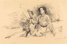 Lesendes Mädchen (Girl Reading), 1911. Creator: Lovis Corinth