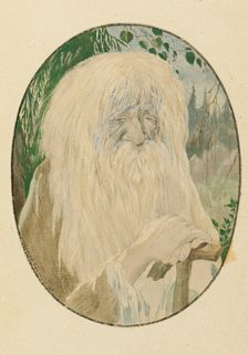 Leshy. Illustration to the poem Ruslan and Lyudmila by A. Pushkin, 1921-1926. Creator: Chekhonin, Sergei Vasilievich (1878-1936)