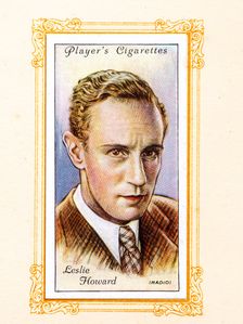 Leslie Howard Collectables Picture of movie stars that came with the Players cigarette packet, 1934. Creator: Unknown