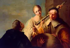 Lesson in Astronomy 1750s. Creator: Angeli, Giuseppe (1712-1798)