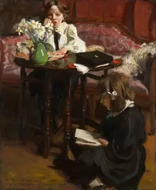 Lesson Time, 1908. Creator: Harrington Mann