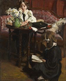 Lesson Time, 1908. Creator: Harrington Mann