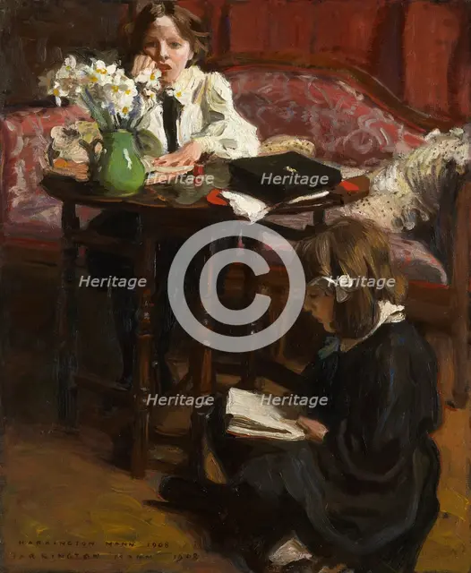 Lesson Time, 1908. Creator: Harrington Mann.