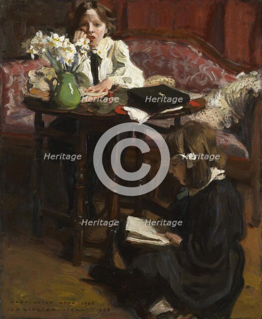 Lesson Time, 1908. Creator: Harrington Mann.