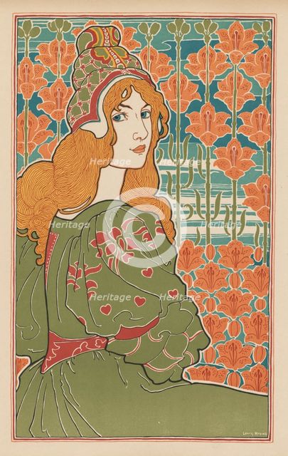 LEstampe Moderne: Jane, 1898. Creator: Louis Rhead (American, 1857-1926); Printed by F. Champenois, Paris ; L'Estampe Moderne.