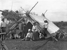 L’Estrange and others family camping trip, Tweed River (N.S.W), c1904. Creator: Robert Augustus Henry L'Estrange