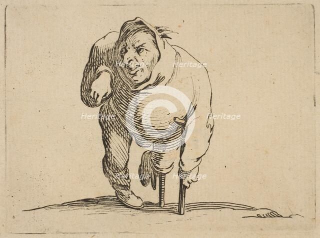L'Estropié a la Béquille et a La Jambe de Bois (The Cripple with a Crutch and a Wooden ..., 1616-22. Creator: Jacques Callot.
