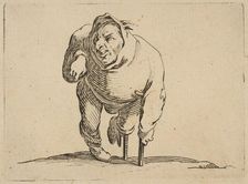 L'Estropié a la Béquille et a La Jambe de Bois (The Cripple with a Crutch and a Wooden ..., 1616-22. Creator: Jacques Callot