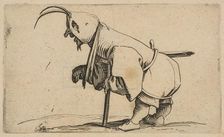 L'Estropié au Capuchon (The Beggar Wearing a Hood), from Varie Figure Gobbi, suite appe..., 1616-22. Creator: Jacques Callot