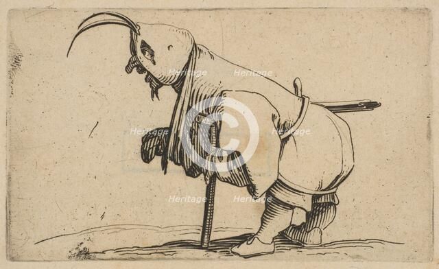 L'Estropié au Capuchon (The Beggar Wearing a Hood), from Varie Figure Gobbi, suite appe..., 1616-22. Creator: Jacques Callot.