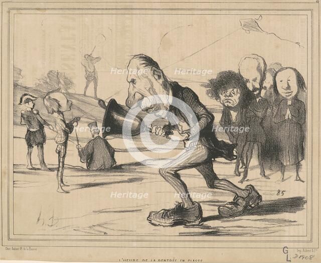 L'heure de la rentrée en classe, 19th century. Creator: Honore Daumier.