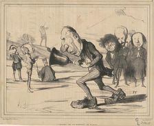 L'heure de la rentrée en classe, 19th century. Creator: Honore Daumier