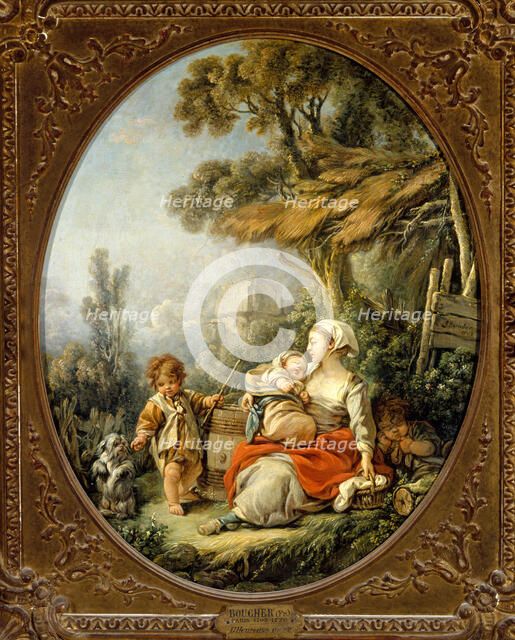 L'Heureuse Mère, 1758. Creator: Francois Boucher.