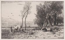 L'Hiver, 1867. Creator: Charles Emile Jacque