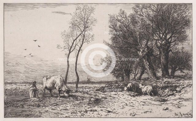 L'Hiver, 1867. Creator: Charles Emile Jacque.