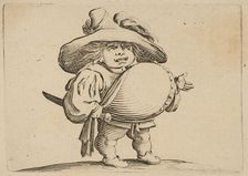 L'Homme au Gros Ventre Orné d'une Rangée de Boutons (Man with a Large Belly Decorated w..., 1616-22. Creator: Jacques Callot