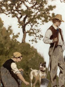 L'horticulture : Esquisse pour l'école de la rue Château-Landon, 10ème arrondissement..., c.1881. Creator: Jules Didier