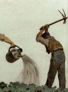 L'horticulture : Esquisse pour l'école de la rue Château-Landon, 10ème arrondissement..., c.1881. Creator: Jules Didier