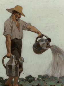 L'horticulture : Esquisse pour l'école de la rue Château-Landon, 10ème arrondissement..., c.1881. Creator: Jules Didier