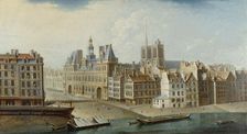 L'Hôtel de Ville et la place de Grève, 1753. Creator: Raguenet, Nicolas-Jean-Baptiste (1715-1793)