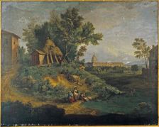 L'Hôtel Royal des Invalides, vu de la Grenouillère, between 1701 and 1725. Creator: Francisque Millet