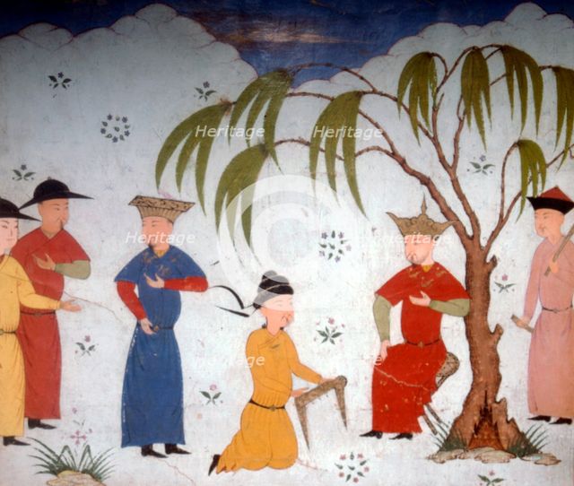Li-ta-chih and Maksun, present history books to Uljaytu, c14th-15th century. Artist: Unknown.