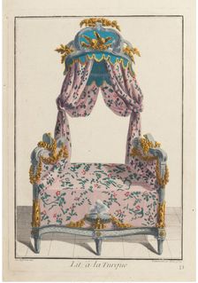 Lit à la Turque , ca 1788. Creator: La Mésangère, Pierre de (1761-1831)