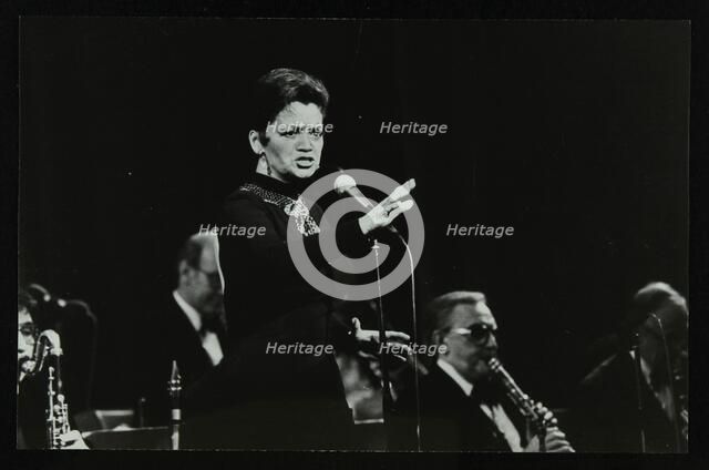 Lita Roza singing with the Ted Heath Orchestra at the Forum Theatre, Hatfield, Hertfordshire, 1983. Artist: Denis Williams