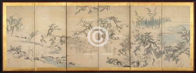 Literary Gathering in the Orchid Pavilion, late 1700s. Creator: Maruyama Okyo (Japanese, 1733-1795).