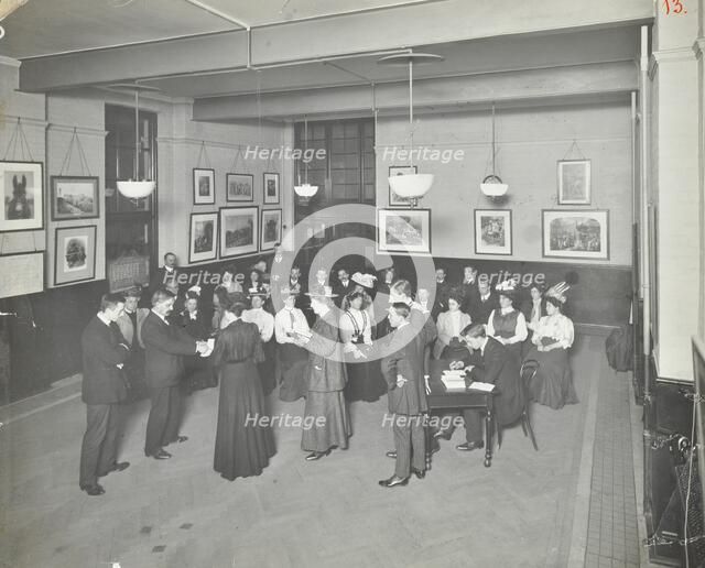 Literature class, Blackheath Road Evening Institute, London, 1908. Artist: Unknown.