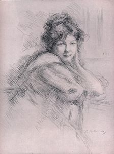 Lithograph portrait of a woman c1905. Artist: Albert de Belleroche