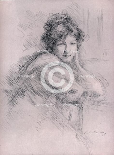 'Lithograph portrait of a woman', c1905. Artist: Albert de Belleroche.