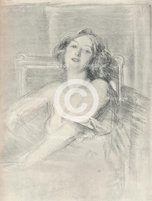 'Lithograph portrait of a woman', c1905. Artist: Albert de Belleroche.