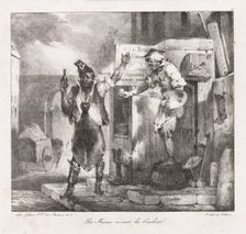 Lithographic Sketches by Charlet: Form before Color , 1823. Creator: Nicolas Toussaint Charlet (French, 1792-1845); Villain