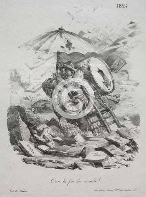 Lithographic Sketches: It is the End of the World! (frontispiece), 1824. Creator: Nicolas Toussaint Charlet (French, 1792-1845); Gihaut.
