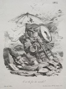 Lithographic Sketches: It is the End of the World! (frontispiece), 1824. Creator: Nicolas Toussaint Charlet (French, 1792-1845); Gihaut