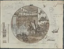 Lithographic Workshop, 19th century. Creator: Unknown