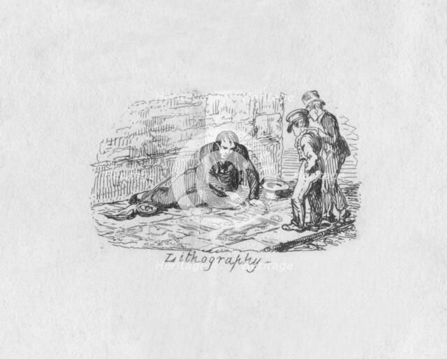 'Lithography', 1829. Artist: George Cruikshank.