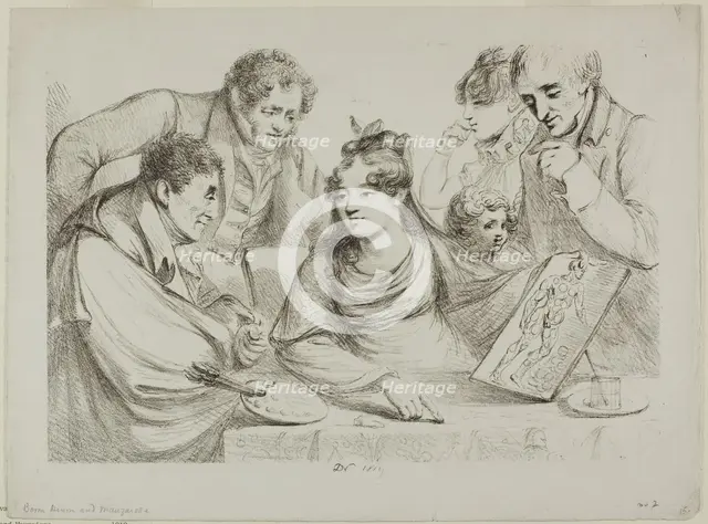 Lithography Lesson, 1819. Creator: Vivant Denon.