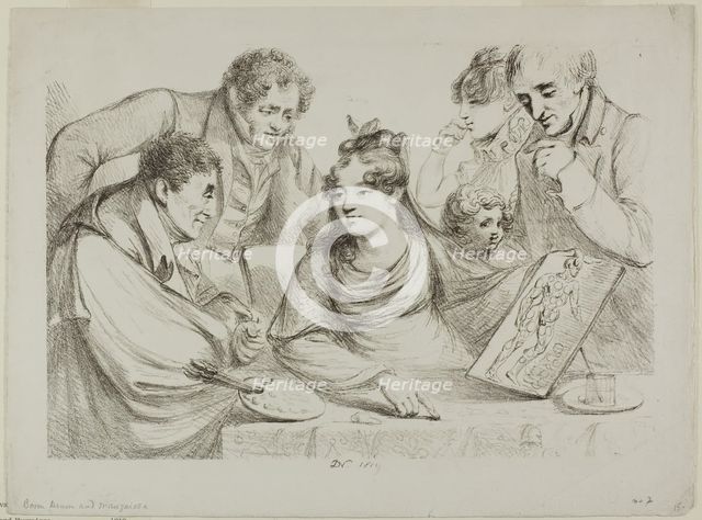 Lithography Lesson, 1819. Creator: Vivant Denon.