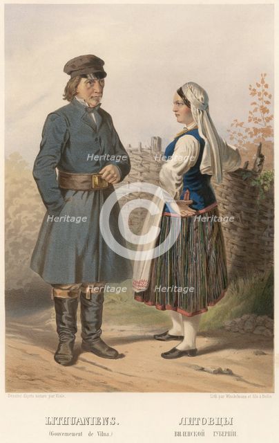 Lithuanians of the Vilna province, 1862. Creator: Karl Fiale.