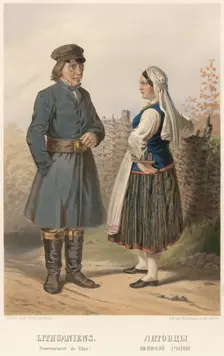Lithuanians of the Vilna province, 1862. Creator: Karl Fiale