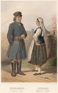 Lithuanians of the Vilna province, 1862. Creator: Karl Fiale