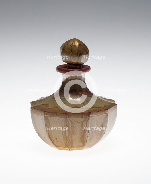Lithyalin Scent Bottle, Bohemia, c. 1830. Creator: Friedrich Egerman.
