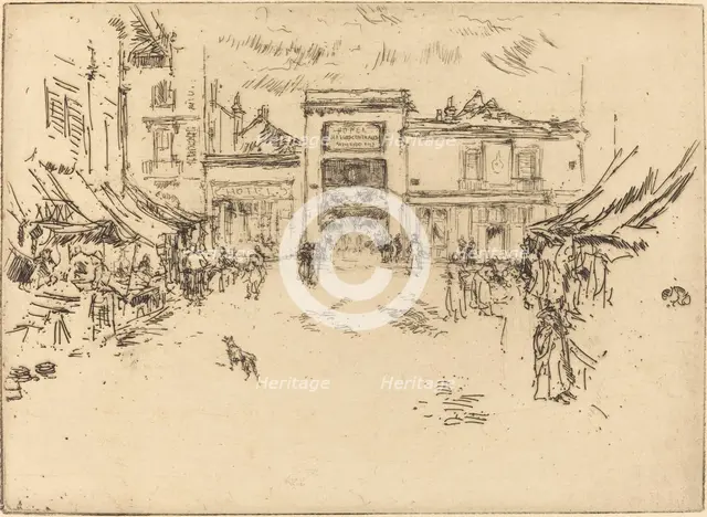Little Market Place, Tours, 1888. Creator: James Abbott McNeill Whistler.